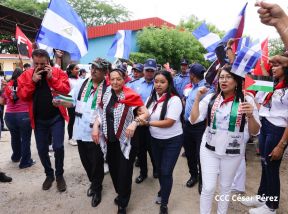 Heroína palestina Leila Khaled de visita en Nicaragua