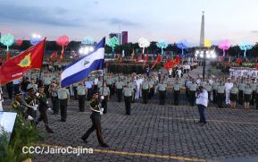 Acto en conmemoración del 45 aniversario de fundación del Ejército de Nicaragua