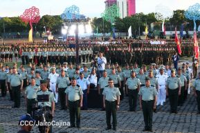 Acto en conmemoración del 45 aniversario de fundación del Ejército de Nicaragua