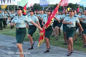 Acto en conmemoración del 45 aniversario de fundación del Ejército de Nicaragua