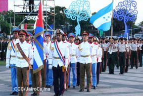 Acto en conmemoración del 45 aniversario de fundación del Ejército de Nicaragua