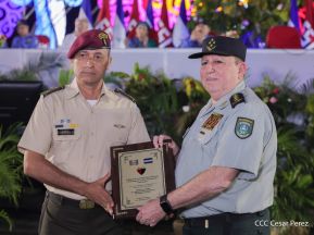 Acto en conmemoración del 45 aniversario de fundación del Ejército de Nicaragua