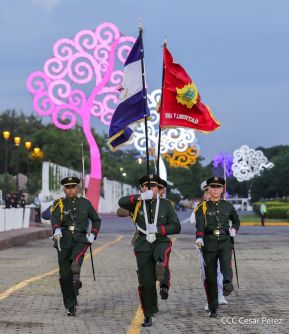 Acto en conmemoración del 45 aniversario de fundación del Ejército de Nicaragua
