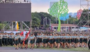 Acto en conmemoración del 45 aniversario de fundación del Ejército de Nicaragua