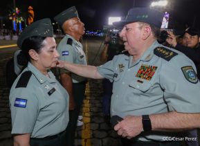 Acto en conmemoración del 45 aniversario de fundación del Ejército de Nicaragua
