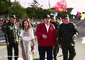 Desfile Pueblo-Ejército en el 45 Aniversario de la Fundación del Ejército de Nicaragua