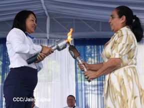 Acto de recibimiento de la Antorcha Centroamericana de la Libertad