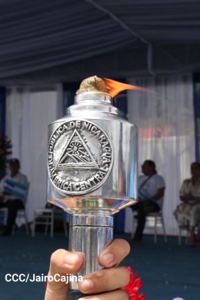 Acto de recibimiento de la Antorcha Centroamericana de la Libertad