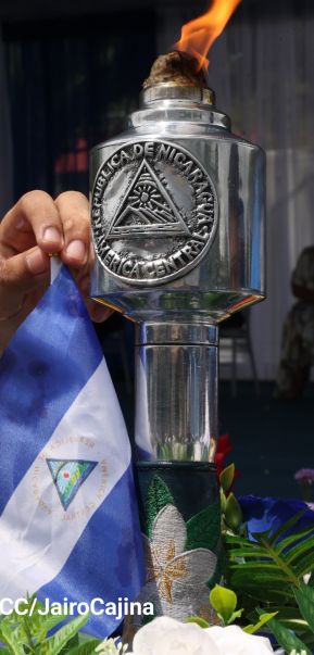 Acto de recibimiento de la Antorcha Centroamericana de la Libertad