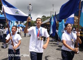 Acto de recibimiento de la Antorcha Centroamericana de la Libertad