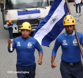 Acto de recibimiento de la Antorcha Centroamericana de la Libertad