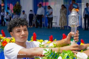 Acto de recibimiento de la Antorcha Centroamericana de la Libertad