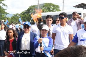 Acto de recibimiento de la Antorcha Centroamericana de la Libertad