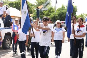 Acto de recibimiento de la Antorcha Centroamericana de la Libertad