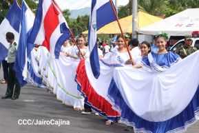 Acto de recibimiento de la Antorcha Centroamericana de la Libertad