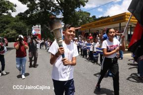 Acto de recibimiento de la Antorcha Centroamericana de la Libertad