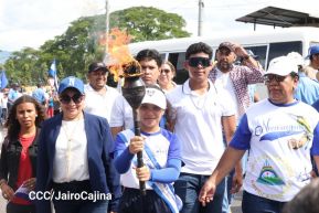 Acto de recibimiento de la Antorcha Centroamericana de la Libertad