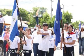 Acto de recibimiento de la Antorcha Centroamericana de la Libertad