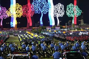 Conmemoración de los 45 años de fundación de la Policía Nacional y el Ministerio del Interior