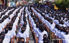 Acto de juramentación de Policia Voluntaria en Nueva Segovia