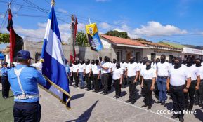 Acto de juramentación de Policia Voluntaria en Nueva Segovia