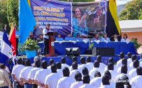 Acto de juramentación de Policia Voluntaria en Nueva Segovia