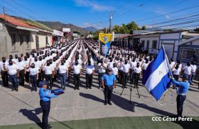 Acto de juramentación de Policia Voluntaria en Nueva Segovia