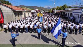 Acto de juramentación de Policia Voluntaria en Nueva Segovia