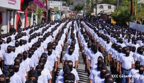 Acto de juramentación de Policia Voluntaria en Nueva Segovia