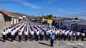 Acto de juramentación de Policia Voluntaria en Nueva Segovia