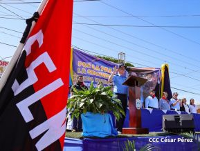Acto de juramentación de Policia Voluntaria en Nueva Segovia