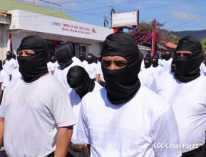 Acto de juramentación de Policia Voluntaria en Nueva Segovia