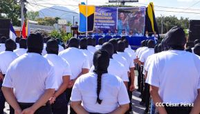 Acto de juramentación de Policia Voluntaria en Nueva Segovia