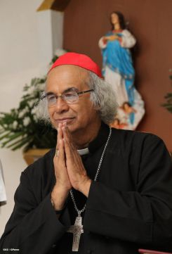 Comunidad Los Ladinos recibe jubilosa a Cardenal Leopoldo Brenes