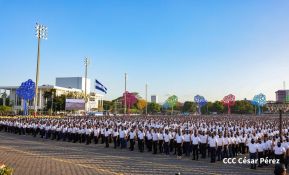 Acto de Juramentación del Primer Comisionado Francisco Díaz y Policías Voluntarios de Managua