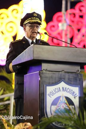 Acto de Juramentación del Primer Comisionado Francisco Díaz y Policías Voluntarios de Managua