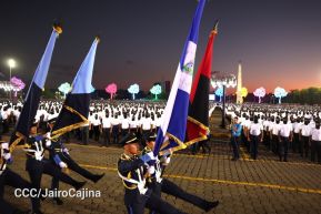 Acto de Juramentación del Primer Comisionado Francisco Díaz y Policías Voluntarios de Managua