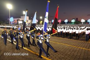 Acto de Juramentación del Primer Comisionado Francisco Díaz y Policías Voluntarios de Managua
