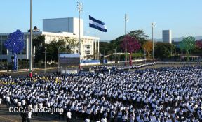 Acto de Juramentación del Primer Comisionado Francisco Díaz y Policías Voluntarios de Managua