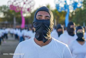 Acto de Juramentación del Primer Comisionado Francisco Díaz y Policías Voluntarios de Managua