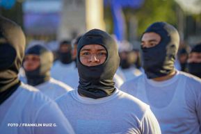 Acto de Juramentación del Primer Comisionado Francisco Díaz y Policías Voluntarios de Managua