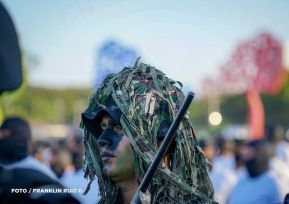 Acto de Juramentación del Primer Comisionado Francisco Díaz y Policías Voluntarios de Managua