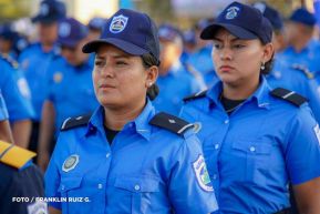 Acto de Juramentación del Primer Comisionado Francisco Díaz y Policías Voluntarios de Managua