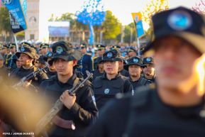 Acto de Juramentación del Primer Comisionado Francisco Díaz y Policías Voluntarios de Managua