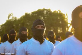 Acto de Juramentación del Primer Comisionado Francisco Díaz y Policías Voluntarios de Managua