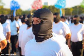 Acto de Juramentación del Primer Comisionado Francisco Díaz y Policías Voluntarios de Managua
