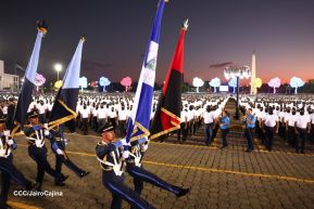 Acto de Juramentación del Primer Comisionado Francisco Díaz y Policías Voluntarios de Managua