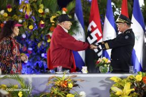 Acto de Juramentación del Primer Comisionado Francisco Díaz y Policías Voluntarios de Managua