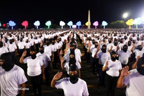 Acto de Juramentación del Primer Comisionado Francisco Díaz y Policías Voluntarios de Managua