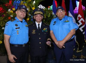 Acto de Juramentación del Primer Comisionado Francisco Díaz y Policías Voluntarios de Managua